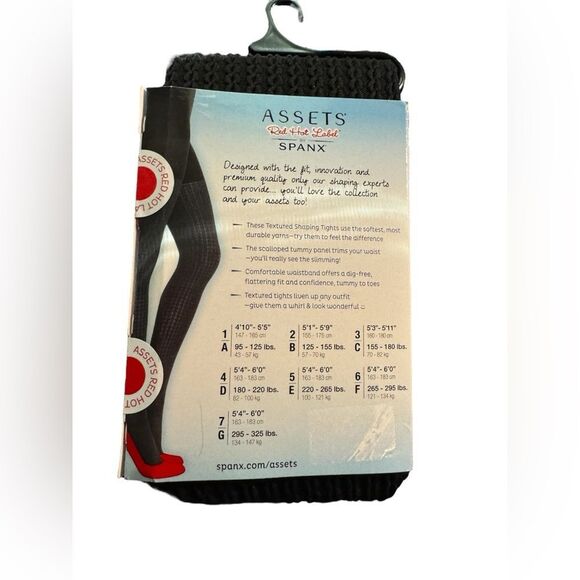 Spanx NIB Textured Shaping Tights Coil Sweater in Black Size 2 - Picture 4 of 5